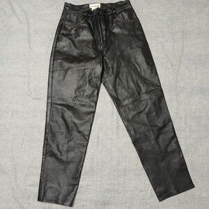 David Benjamin Vintage Black Leather Studded Pants Size 12